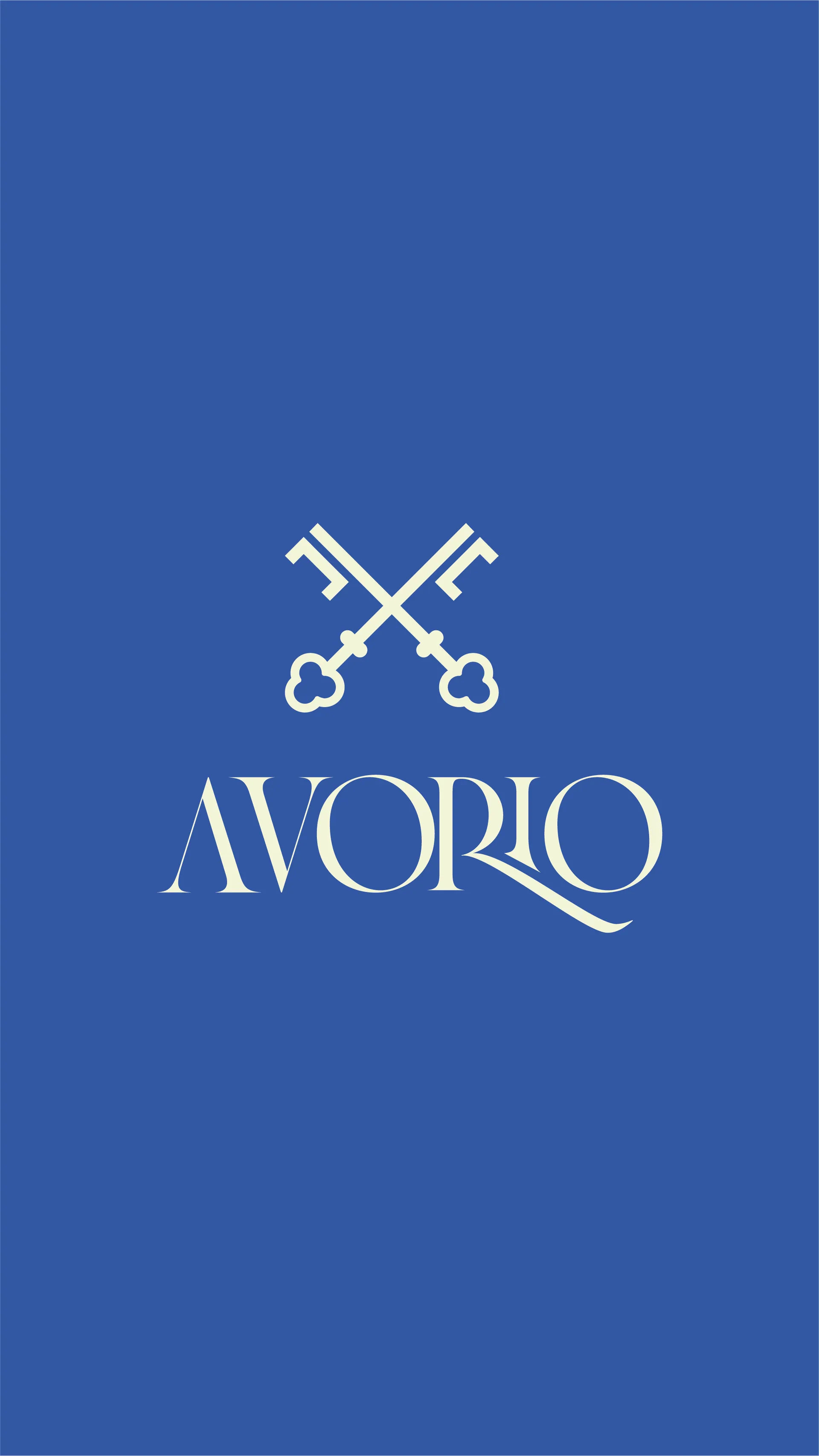 Identidad visual para Avorio Club: monograma de llaves, versión con palmera y aplicación en bolsa.