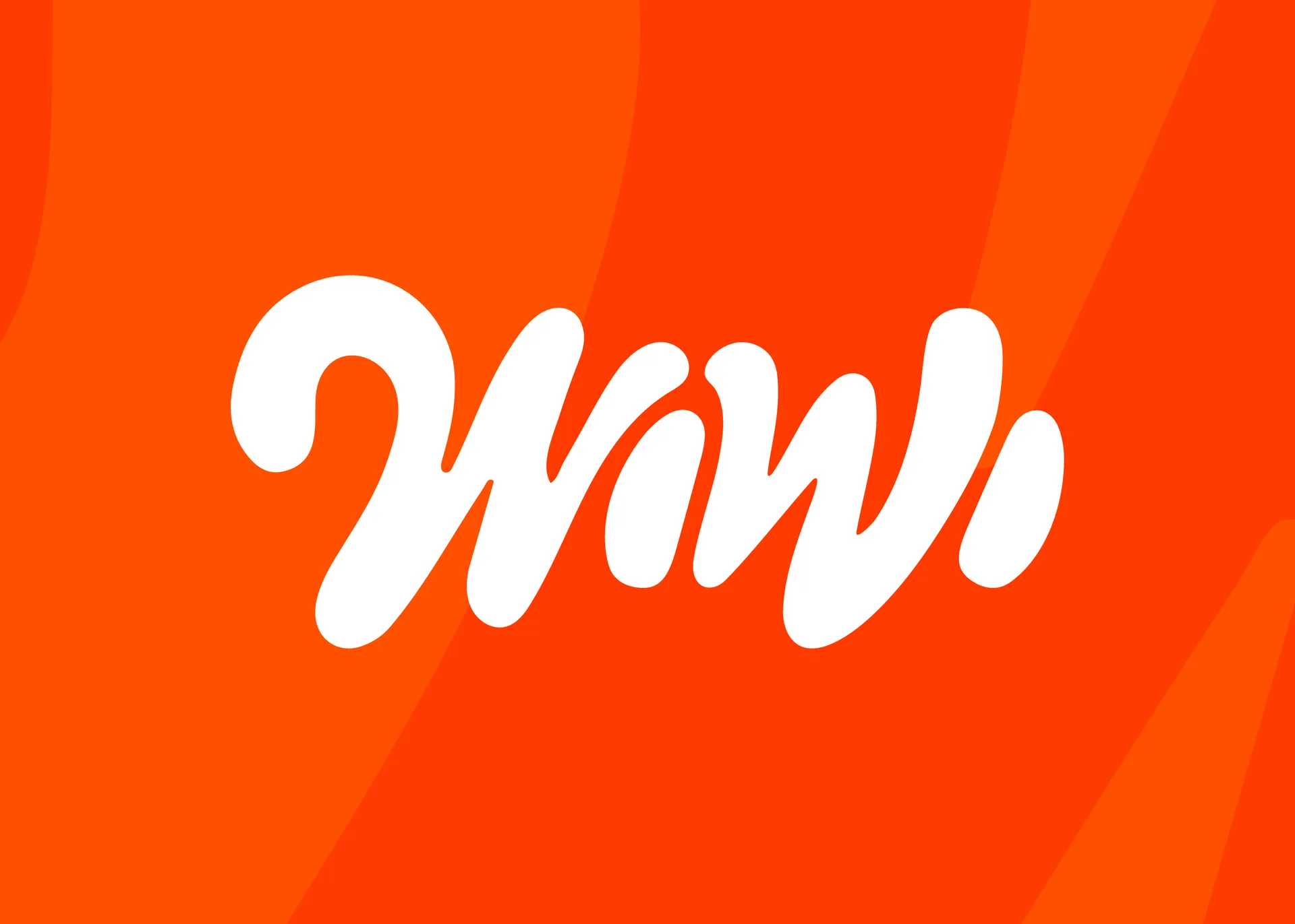 Logotipo de lettering para Wiwi, en naranja y negro.